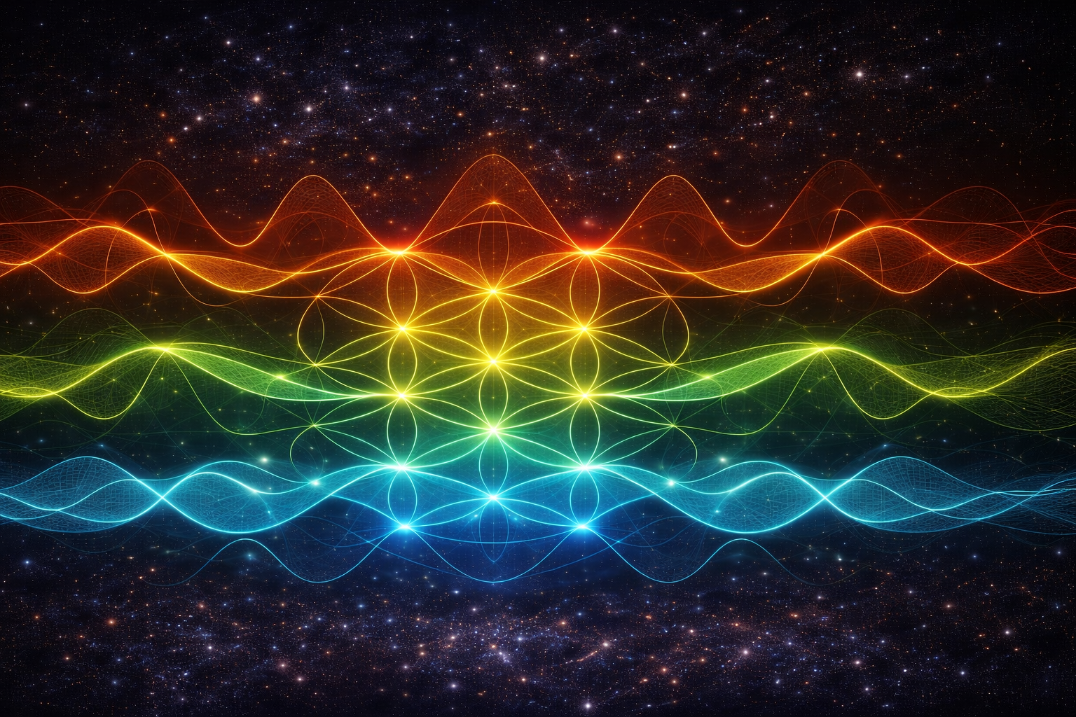 Mehrere Wellenlagen greifen geordnet ineinander, statt chaotisch zu kollidieren